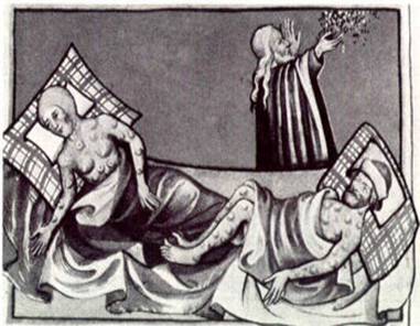plague drawing buboes victims lesions characteristic showing